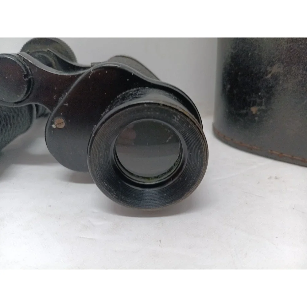 Deraisme Paris Mayrop 8 X 25 Binoculars With Leather Case Vintage Militaria